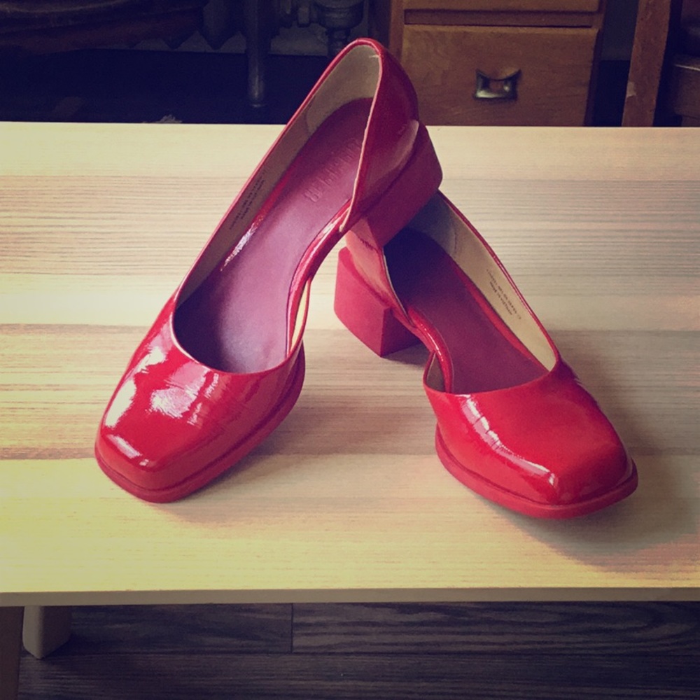 Camper red patent leather high heels